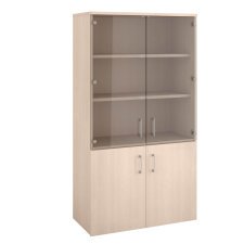 Glastüren Ecla für hohen Bücherschrank T 80 cm - Satz von 2