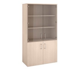Puertas acristaladas Ecla para biblioteca alta An 80 cm - juego de 2