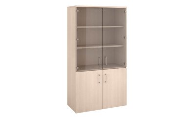 Puertas acristaladas Ecla para biblioteca alta An 80 cm - juego de 2