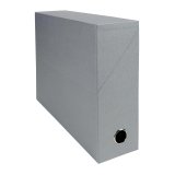 Boîte de classement Exacompta carton dos 9 cm gris