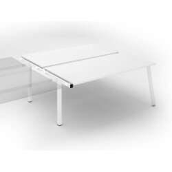 Cluster of 2 ECLA office desks with metal legs - next element