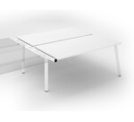 Pôle de 2 bureaux droits blanc L 180 x P 166 cm, piétement métal - Arch - Elément suivant