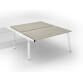 Pôle de 2 bureaux droits chêne gris L 160 x P 80 cm, piétement métal - Arch - Elément suivant