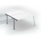 Pôle de 2 bureaux droits blanc L 160 x P 80 cm, piétement métal - Arch - Elément suivant