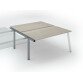Pôle de 2 bureaux droits chêne gris L 160 x P 80 cm, piétement métal - Arch - Elément suivant
