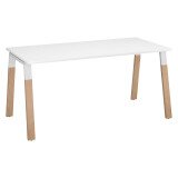 Bureau droit individuel L 160 x P 80 piétement bois métal - Arch