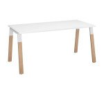 Bureau droit individuel L 160 x P 80 piétement bois métal - Arch