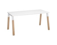 Bureau droit individuel L 160 x P 80 piétement bois métal - Arch