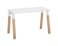 Bureau droit indivuduel L 120 x P 60 cm piétement bois métal - Arch