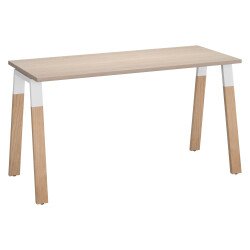 Bureau ECLA profondeur 60 cm piètement métal et bois