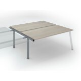 Cluster of 2 ECLA office desks with metal legs - next element