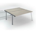 Desk with 2 ECLA office spaces metal base - next element