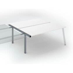 Cluster of 2 ECLA office desks with metal legs - next element