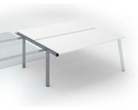 Desk with 2 ECLA office spaces metal base - next element