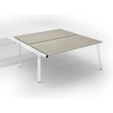 Desk with 2 ECLA office spaces metal base - next element