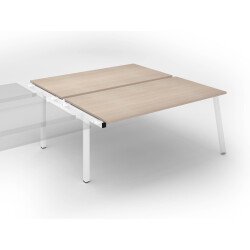 Cluster of 2 ECLA office desks with metal legs - next element