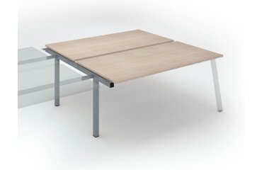 Desk with 2 ECLA office spaces metal base - next element