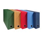 Boîte de classement carton toilé Exacompta dos 9 cm assorties