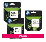 HP 303XL Pack 2 cartouches haute capacité noire + cartouche haute capacité couleurs pour imprimante jet d'encre