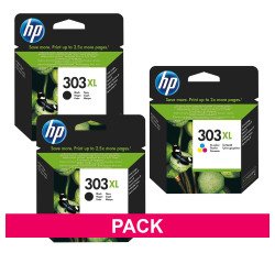 HP 303XL pack 2 cartridges hoge capaciteit zwart + kleuren voor inkjetprinter 