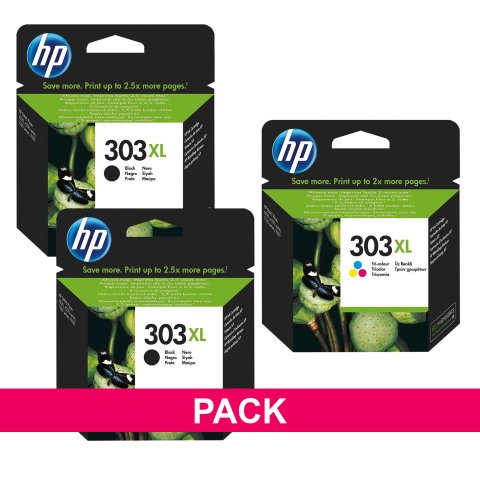 HP 303XL Pack 2 cartuchos originales alta capacidad (negro + colores)