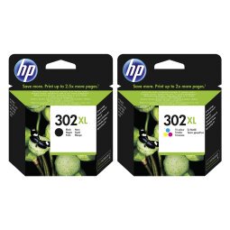 HP 302XL pack 2 cartridges hoge capaciteit zwart + cartridge hoge capaciteit kleuren voor inkjetprinter