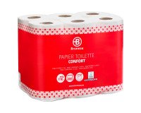 Papel higiénico doméstico Bruneau doble capa 20m- paquete de 12 rollos