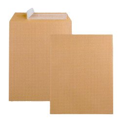 Administratieve enveloppen gewapende kraft bruin 260 x 330 mm 130 g - doos van 10