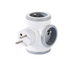 Multiprise triplite grise