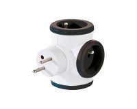 Multiprise triplite noire