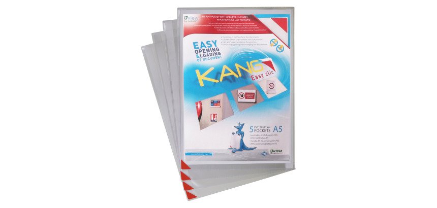 Pochette à coin Kang Tarifold A5 translucides - paquet de 5