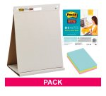 Pack Chevalet de table + Big notes + notes lignées Miami Post-it