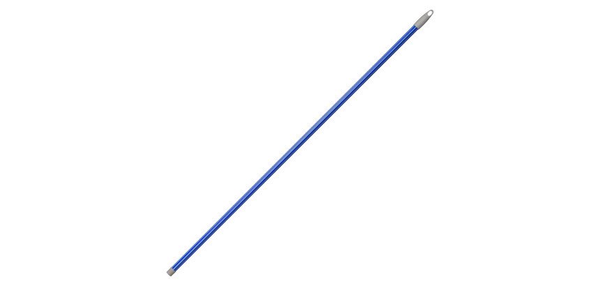 Manche à balai anti-glisse métal embout à visser 1m30 - Ø 21 mm