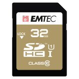 Carte mémoire SDHC avec adaptateur SD Emtec Elite Gold 32 Go - classe 10