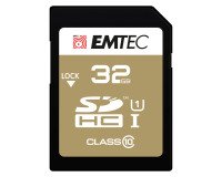 Geheugenkaart SDHC met SD-adapter Emtec Elite Gold 32GB - klasse 10