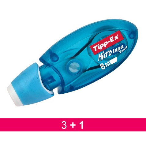 Pack de Correctores Tipp-Ex Microtape Twist 3 + 1 GRATIS