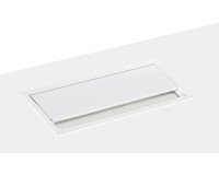 Tapa pasacables metálica rectangular An. 24 x Fon 10 cm para mesa Ecla 