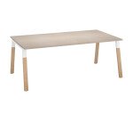 Manager desk ECLA W 200 x D 80 cm undercarriage in metal and wood