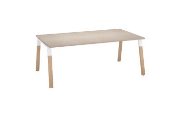 Mesa recta Ecla Patas metal/madera