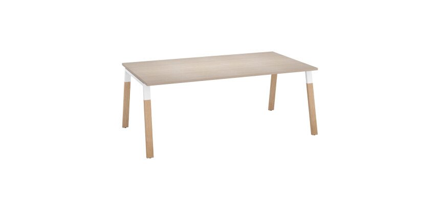 Manager desk ECLA W 200 x D 80 cm undercarriage in metal and wood