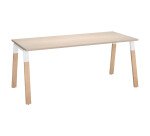 Bureau ECLA profondeur 80 cm  piètement métal et bois