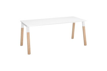 Bureau ECLA profondeur 80 cm  piètement métal et bois