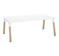 Mesa recta Ecla Patas metal/madera