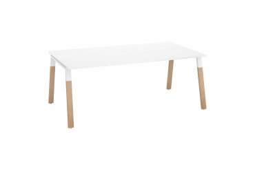 Manager desk ECLA W 200 x D 80 cm undercarriage in metal and wood