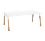 Bureau manager L 200 x P 100 cm, piètement métal et bois - Arch