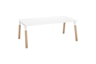 Manager desk ECLA W 200 x D 80 cm undercarriage in metal and wood