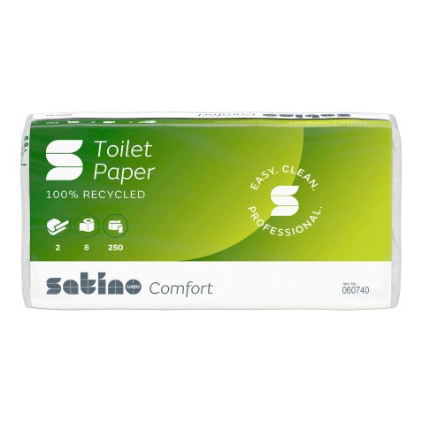 Double-layer Satino Comfort toilet paper - 64 rolls of 250 sheets