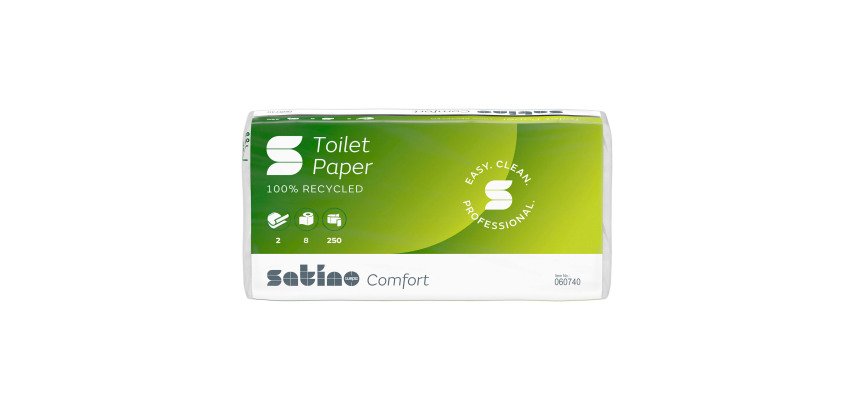 Double-layer Satino Comfort toilet paper - 64 rolls of 250 sheets
