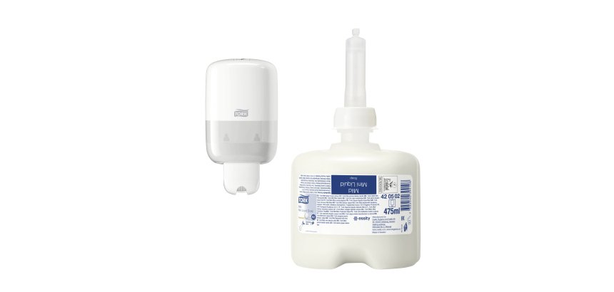 Jabón liquido Tork S2 - Caja de 8 cartuchos + Dispensador GRATIS