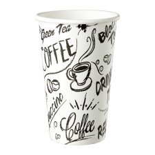 Disposable cup 'Graffiti' cardboard 35 cl - pack of 100